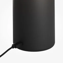 LED-Akku-Tischlampe Topo, schwarz, Höhe 20 cm, Metall Dimmer