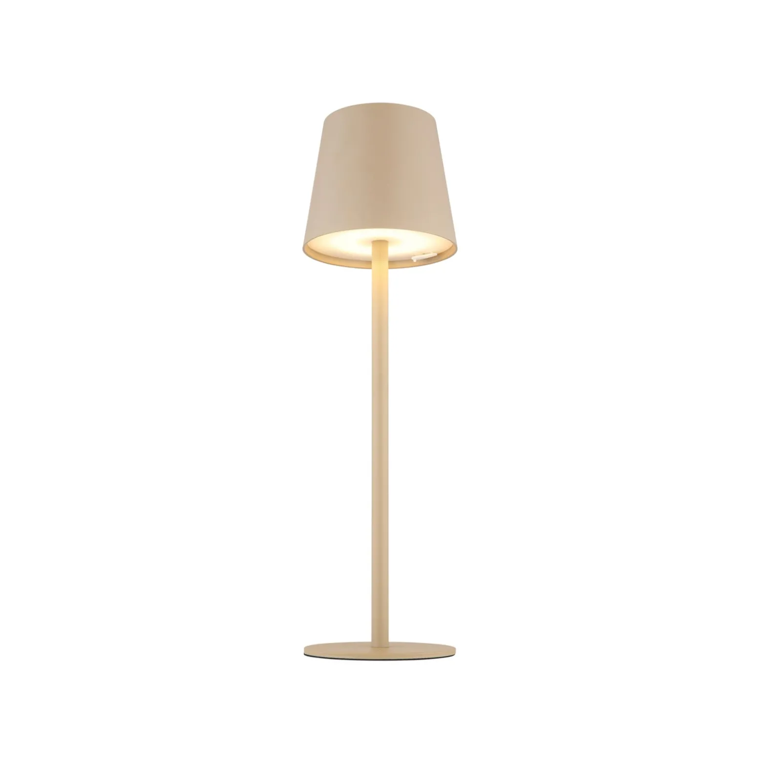 LED-Akku-Tischlampe Vannie, sandfarben, Höhe 36 cm, IP44