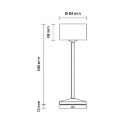 LED-Akku-Tischlampe Veluna, beige, Höhe 25 cm, IP44, dim CCT
