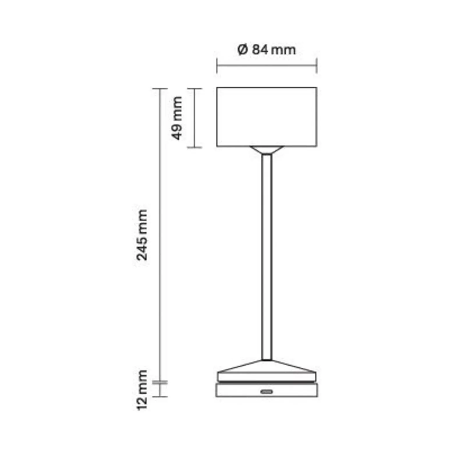 LED-Akku-Tischlampe Veluna, beige, Höhe 25 cm, IP44, dim CCT