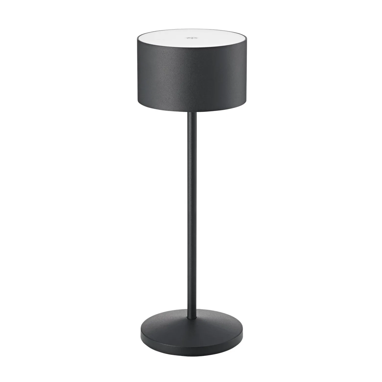 LED-Akku-Tischlampe Veluna, schwarz, Höhe 25 cm IP44 dim CCT