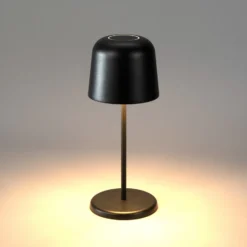 LED-Akku-Tischleuchte Biot, schwarz, Höhe 30 cm, IP54, USB