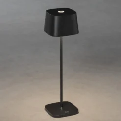 LED-Akku-Tischleuchte Capri, Höhe 36 cm, schwarz, IP54
