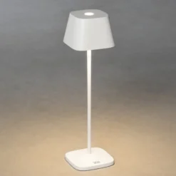LED-Akku-Tischleuchte Capri, Höhe 36 cm, weiß, IP54