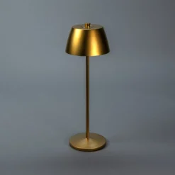 LED-Akku-Tischleuchte Eze, matt-gold, 32 cm, IP54, USB