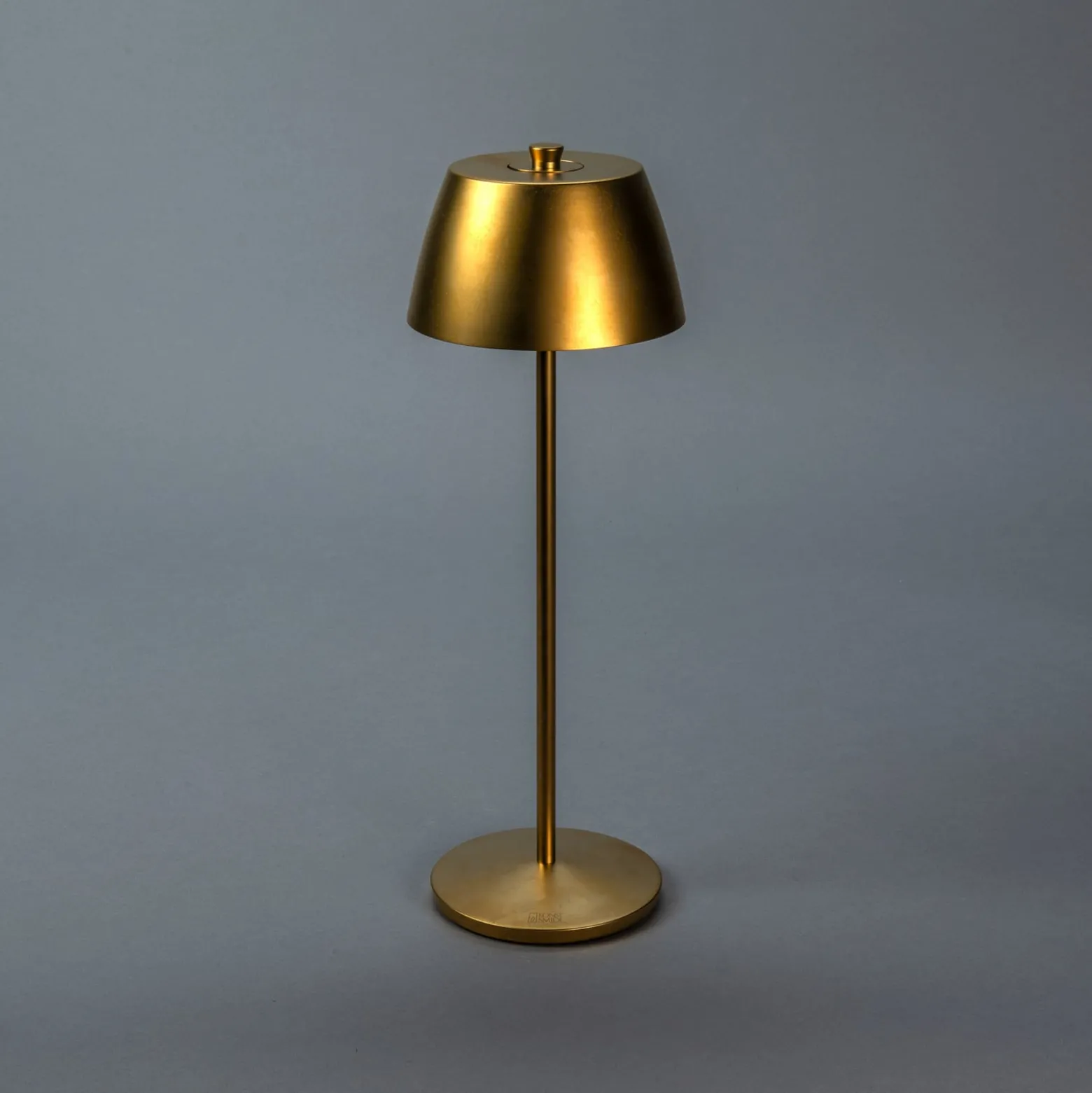 LED-Akku-Tischleuchte Eze, matt-gold, 32 cm, IP54, USB