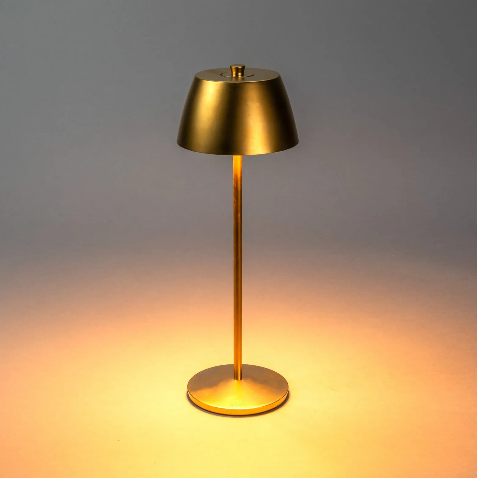 LED-Akku-Tischleuchte Eze, matt-gold, 32 cm, IP54, USB