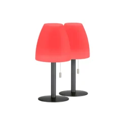 LED-Akku-Tischleuchte Fiumara schwarz/weiß 2er-Set