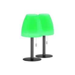 LED-Akku-Tischleuchte Fiumara schwarz/weiß 2er-Set