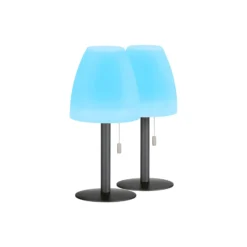 LED-Akku-Tischleuchte Fiumara schwarz/weiß 2er-Set