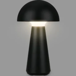 LED-Akku-Tischleuchte Fungo, aufladbar, schwarz
