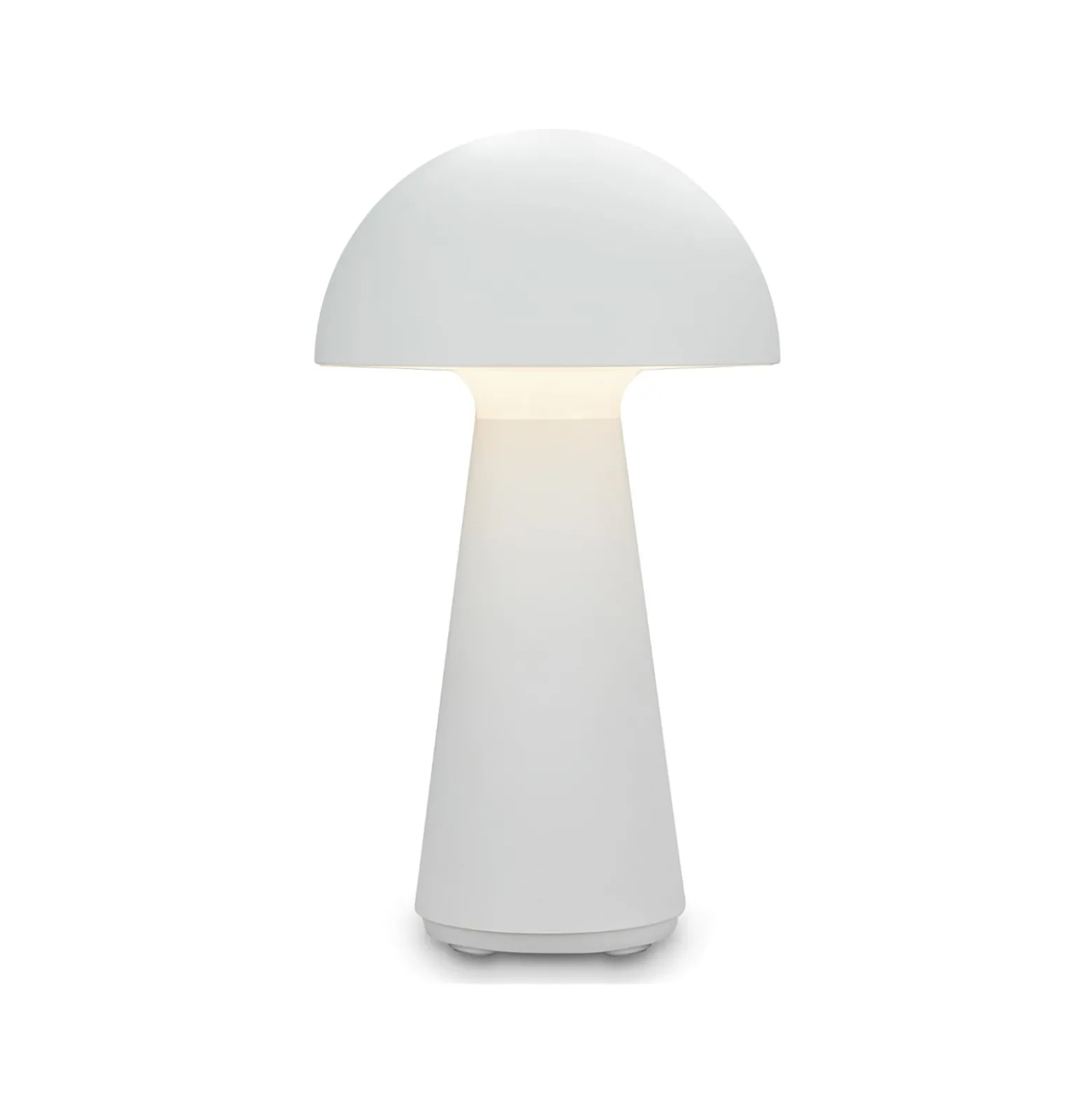 LED-Akku-Tischleuchte Fungo, aufladbar, weiß