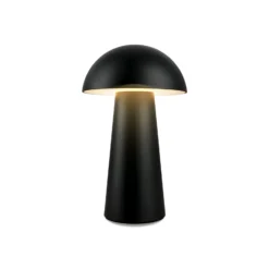 LED-Akku-Tischleuchte Fungo Mini, schwarz, Touch, Kunststoff