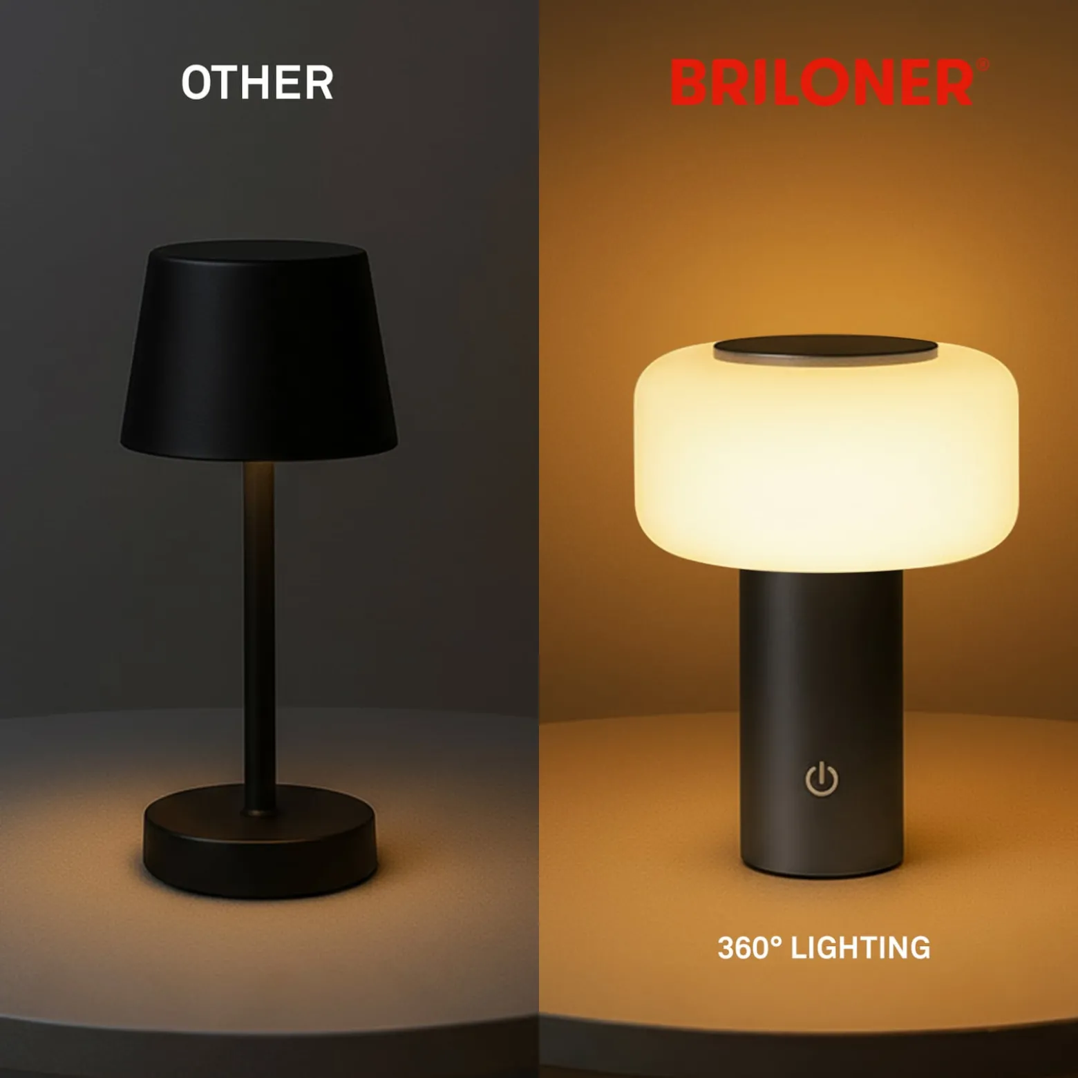 LED-Akku-Tischleuchte Juna, anthrazit, IP44, dimmbar, 20 cm