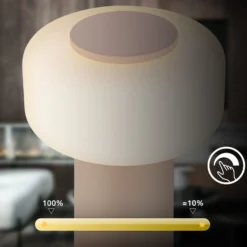 LED-Akku-Tischleuchte Juna, beige, IP44, dimmbar, 20 cm