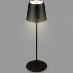LED-Akku-Tischleuchte Kiki, schwarz, IP44, 3.000K
