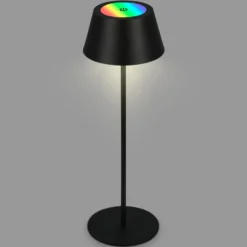 LED-Akku-Tischleuchte Kiki, schwarz, IP44, 3.000 K, RGBW