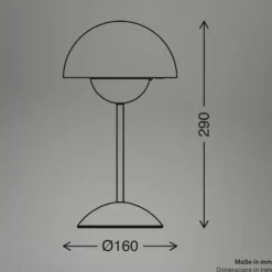 LED-Akku-Tischleuchte Kugle, weiß, Metall, IP44, dimmbar