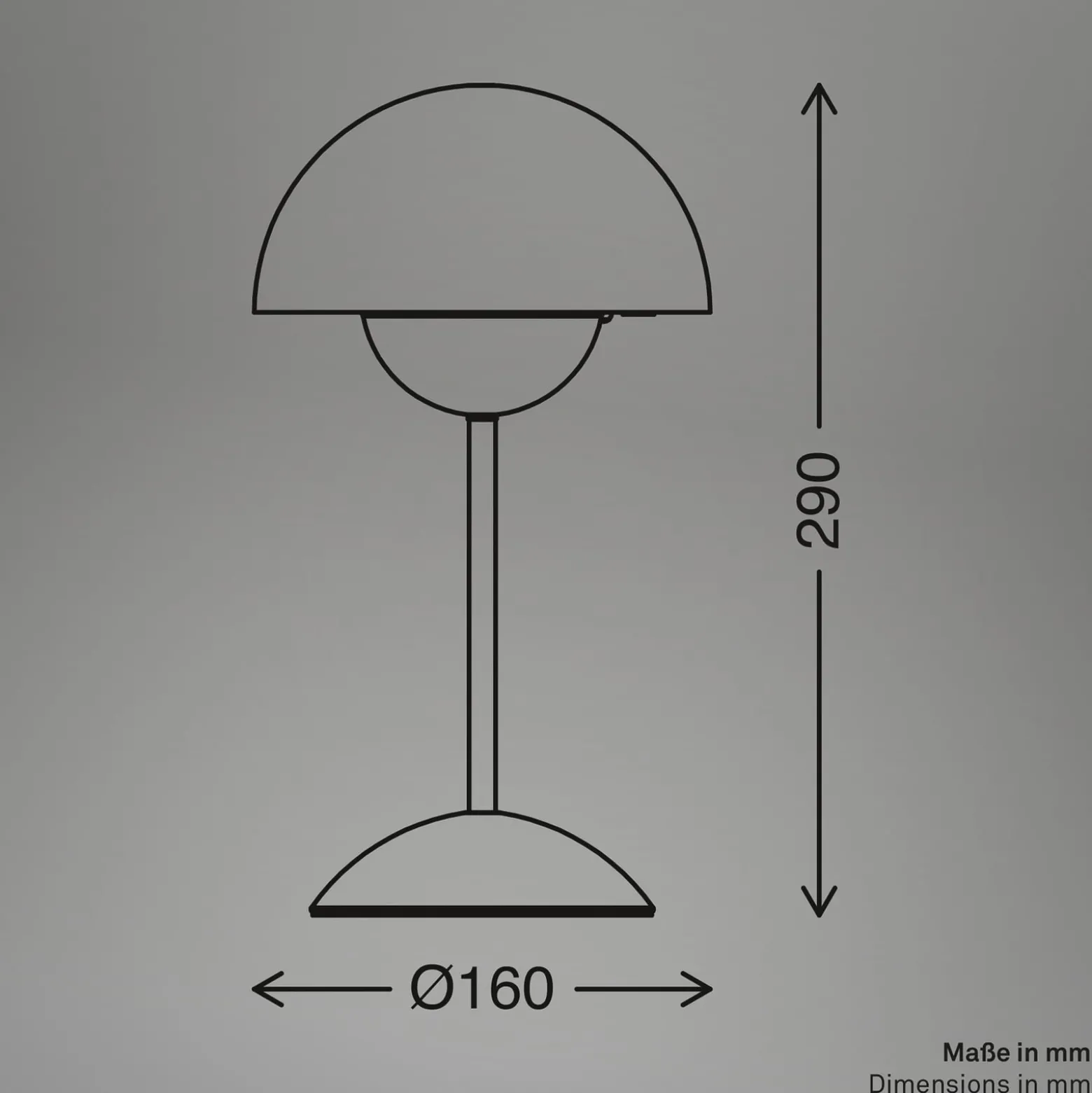 LED-Akku-Tischleuchte Kugle, weiß, Metall, IP44, dimmbar