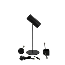 LED-Akku-Tischleuchte Multi, schwarz, Höhe 30 cm, IP54