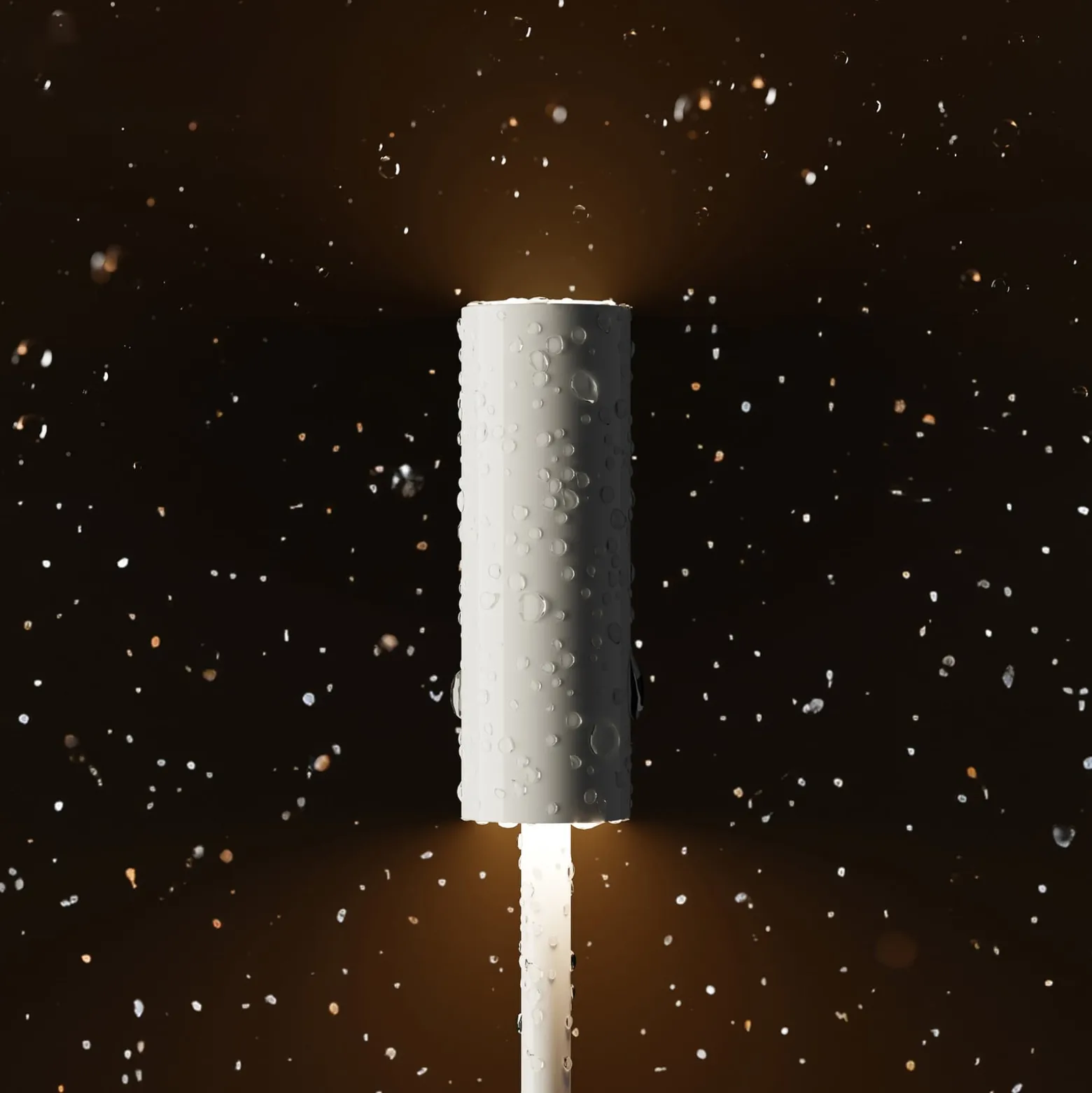 LED-Akkutischleuchte Nucandle, weiß/silber, IP54, dimmbar
