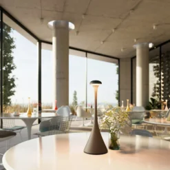 LED-Akku-Tischleuchte Nudrop, IP54, graphitgrau