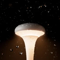 LED-Akkutischleuchte Nudrop mini, dünenbeige, IP54, dimmbar