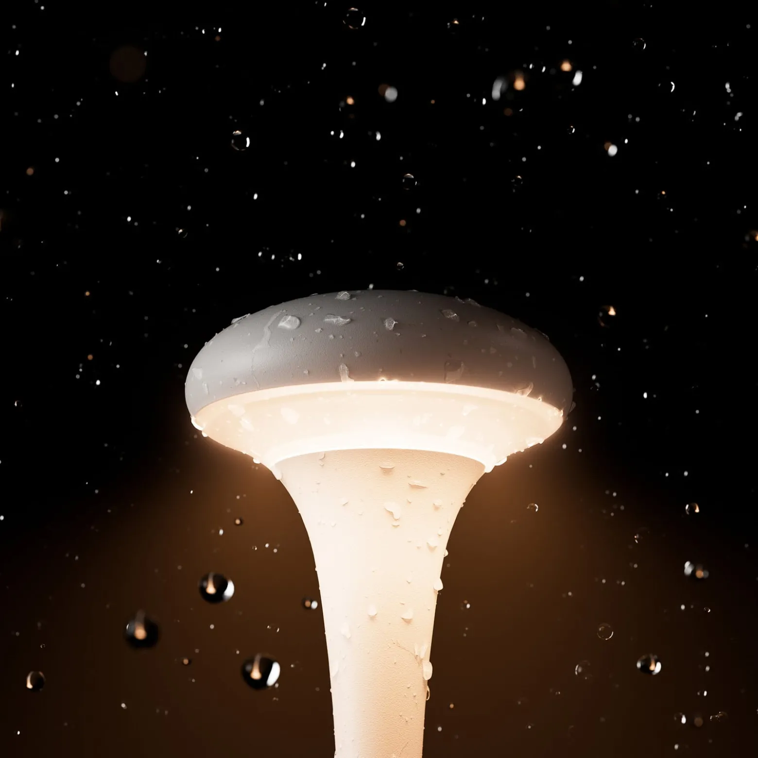 LED-Akkutischleuchte Nudrop mini, dünenbeige, IP54, dimmbar