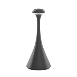 LED-Akkutischleuchte Nudrop mini, graphitgrau, IP54, dimmbar