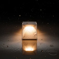 LED-Akku-Tischleuchte Nutalis mini, beige, IP54, dimmbar