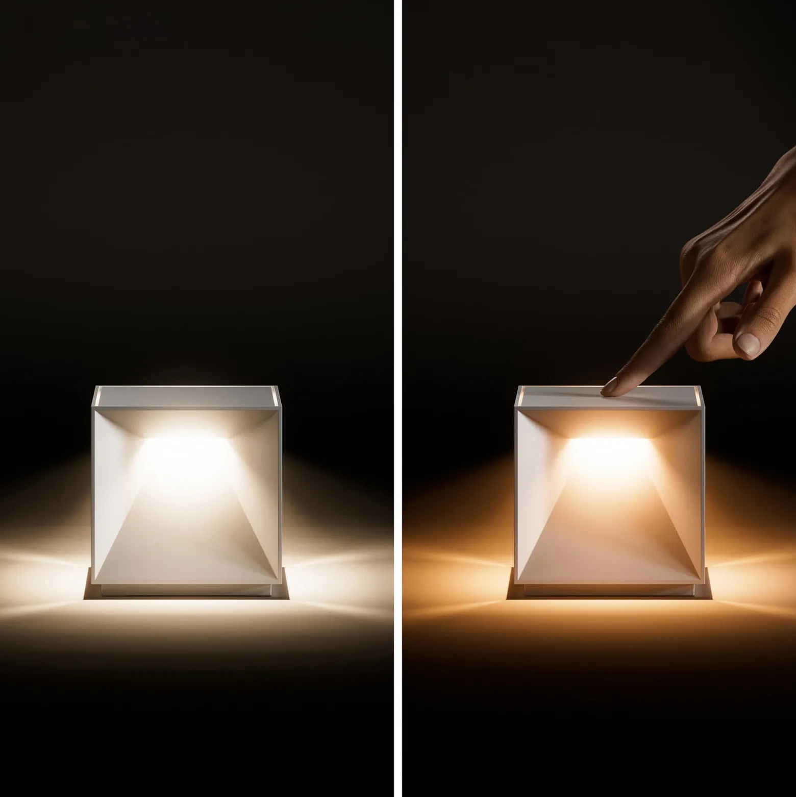 LED-Akku-Tischleuchte Nutalis, nebelgrau, IP54, dimmbar