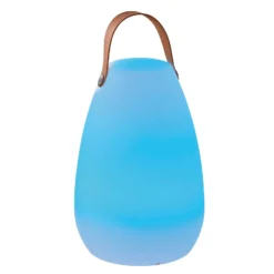 LED-Akku-Tischleuchte Ruby, Ø 18 cm, weiß, IP44, RGB dimmbar