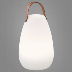LED-Akku-Tischleuchte Ruby, Ø 18 cm, weiß, IP44, RGB dimmbar