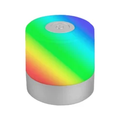 LED-Akku-Tischleuchte Smal, chrom, RGBW, Kunststoff, 7 cm