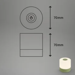 LED-Akku-Tischleuchte Smal, grün, 2.700K, dimmbar