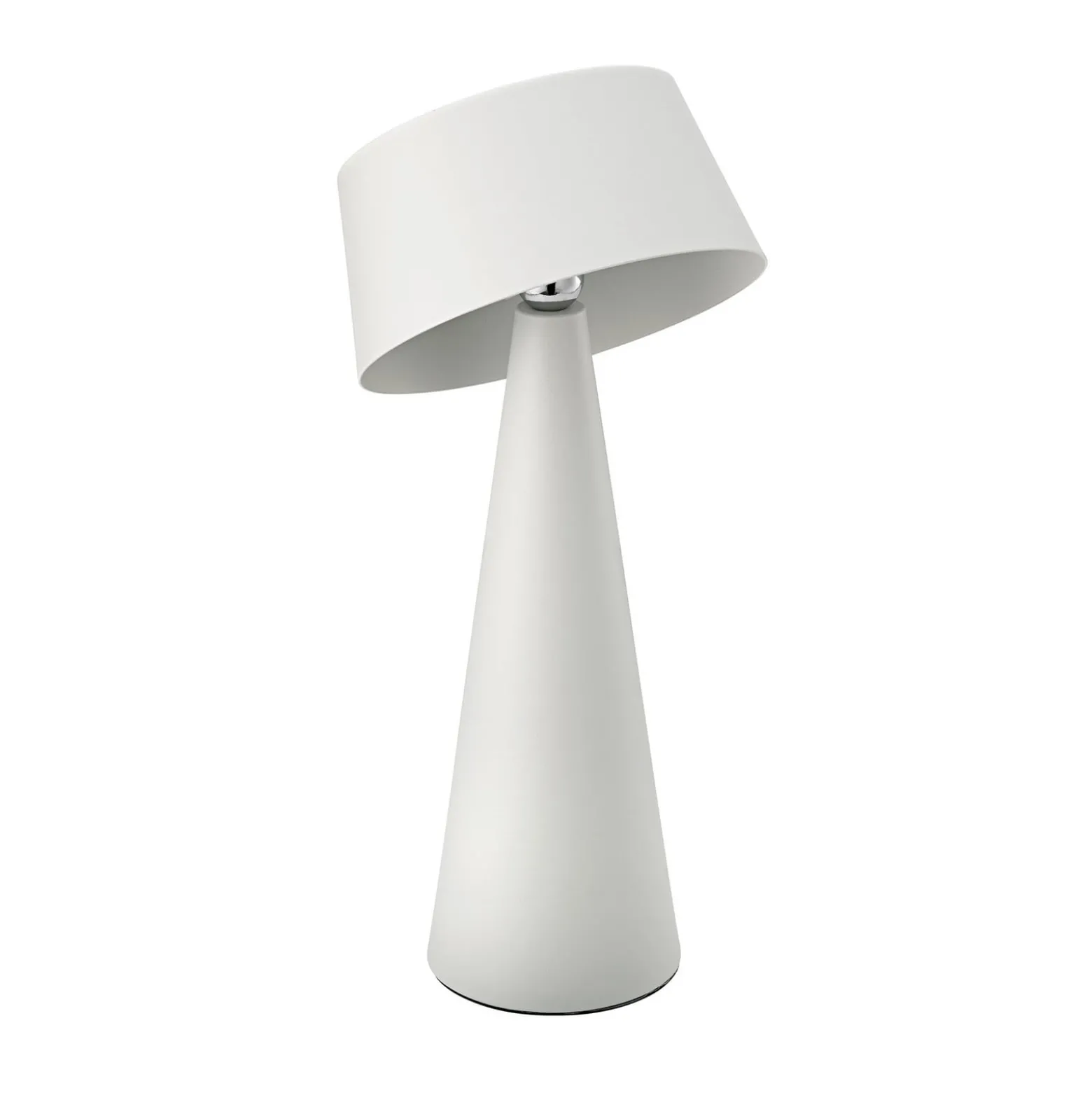 LED-Akku-Tischleuchte Solino, weiß, Solar/USB, 26 cm, IP44