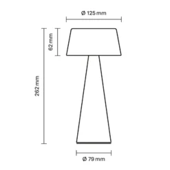 LED-Akku-Tischleuchte Solino, weiß, Solar/USB, 26 cm, IP44