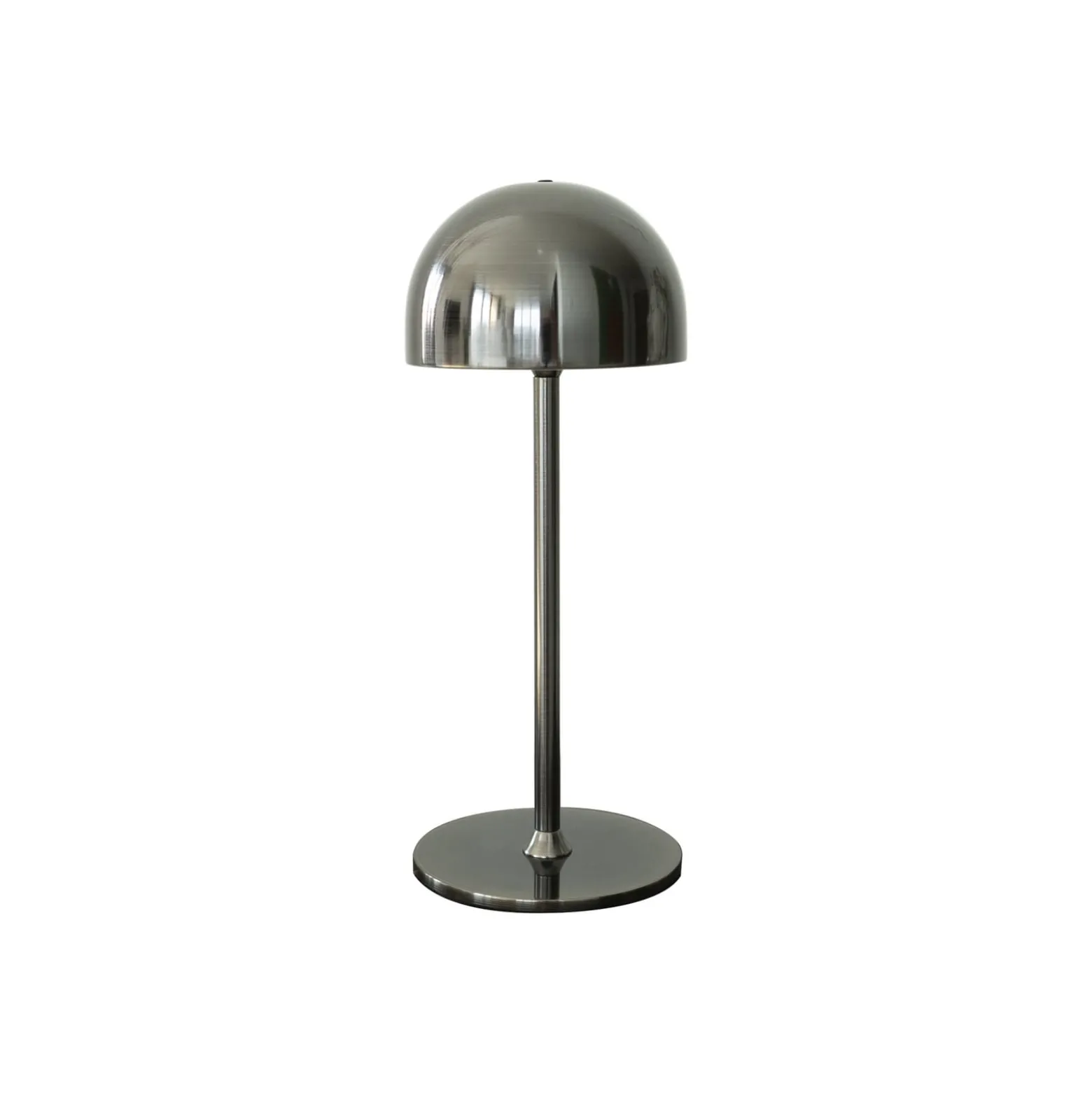 LED-Akku-Tischleuchte Tim, nickelfarben, Höhe 30 cm, IP54