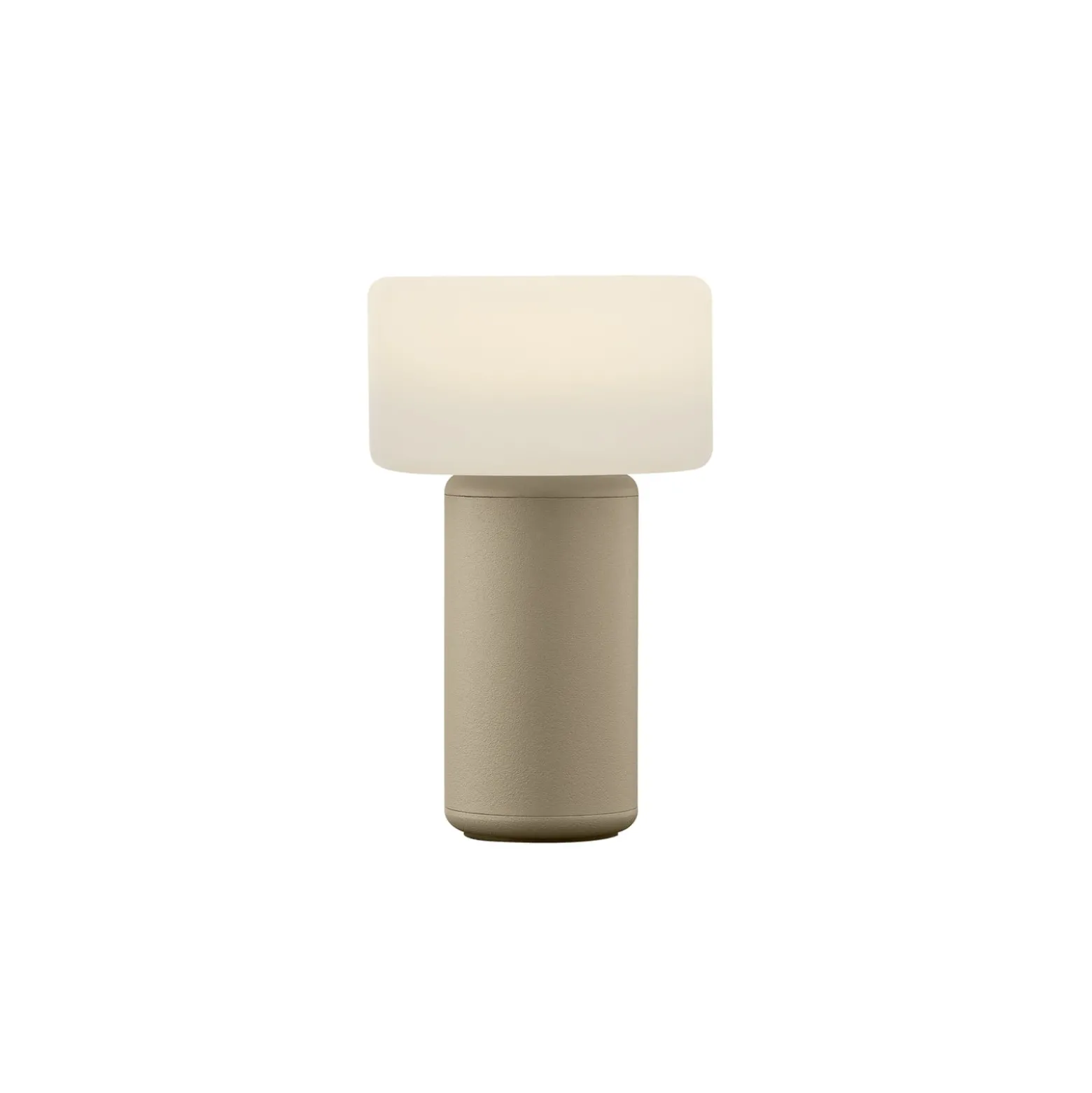 LED-Akku-Tischleuchte Tiny-B, sandfarben, Höhe 13 cm, IP54