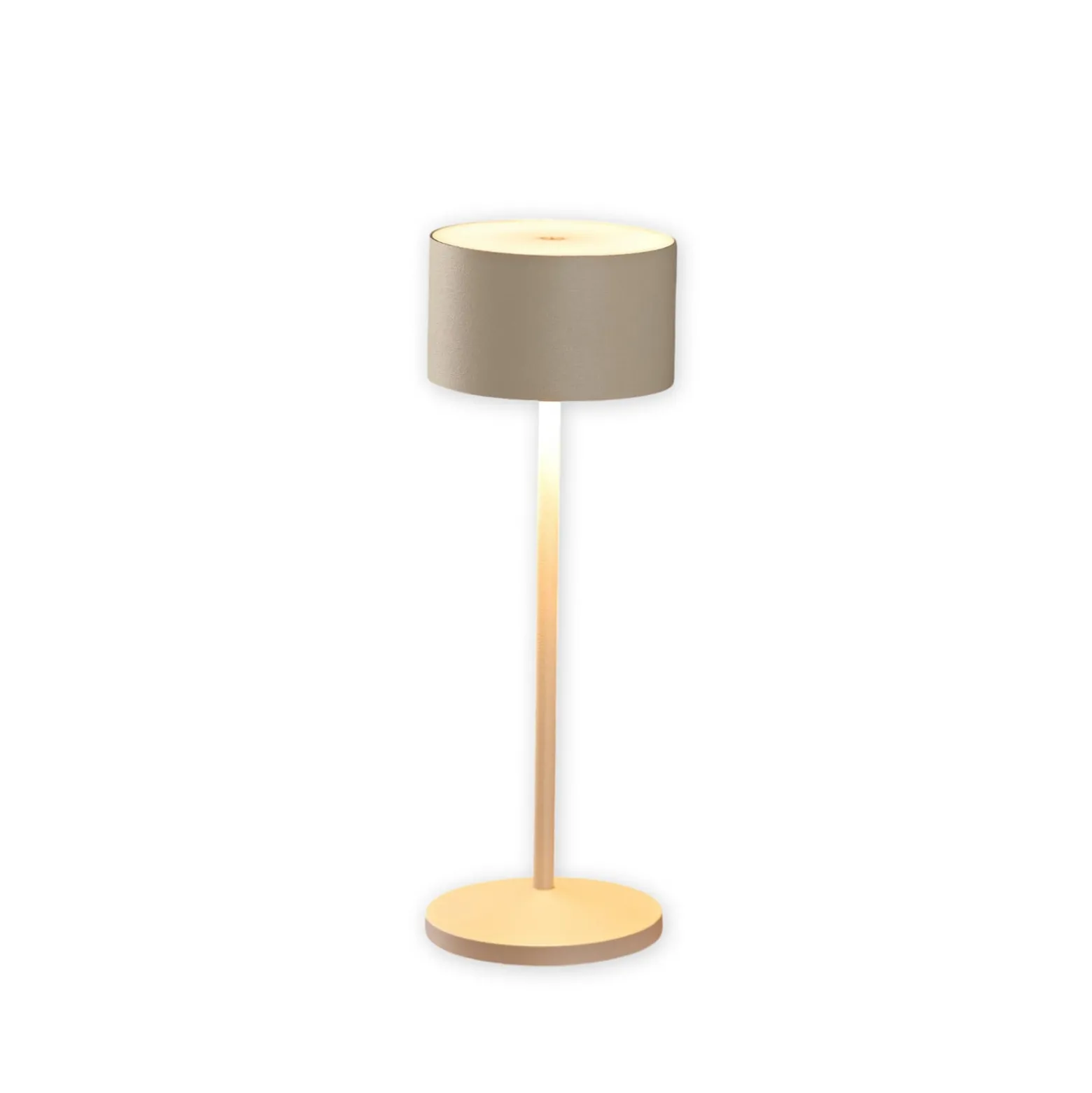 LED-Akku-Tischleuchte Veluna, beige, 3er-Set, 25 cm, IP44