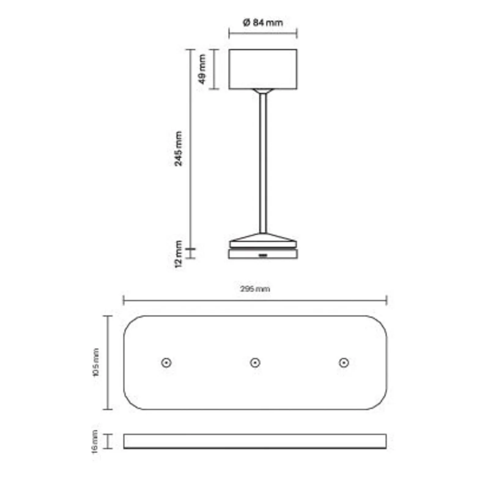 LED-Akku-Tischleuchte Veluna, beige, 3er-Set, 25 cm, IP44