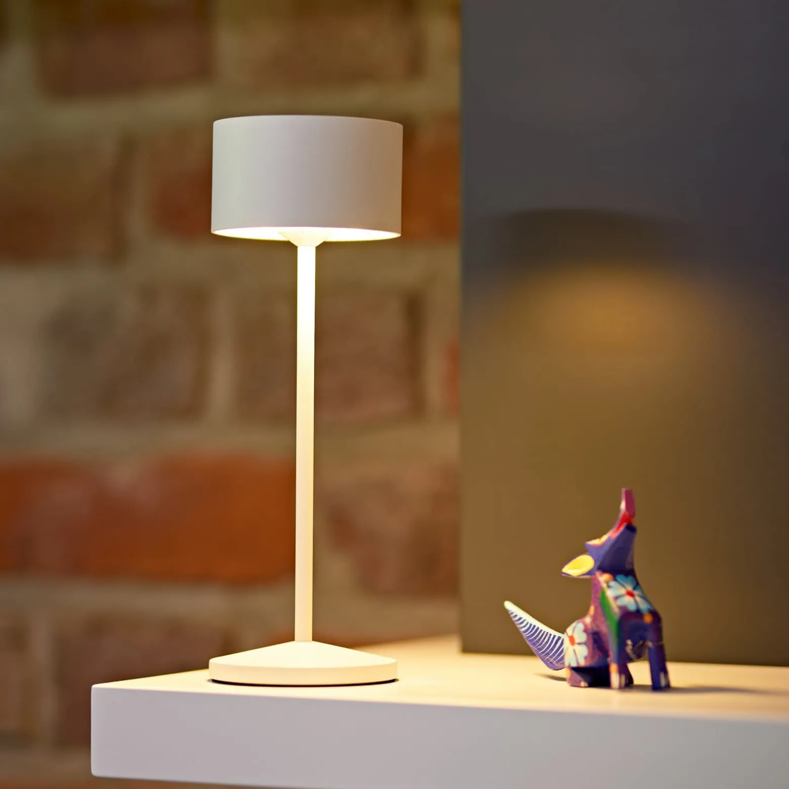 LED-Akku-Tischleuchte Veluna, weiß, 3er-Set, 25 cm, IP44