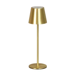 LED-Akku-Tischleuchte Viletto, messingfarben, IP54