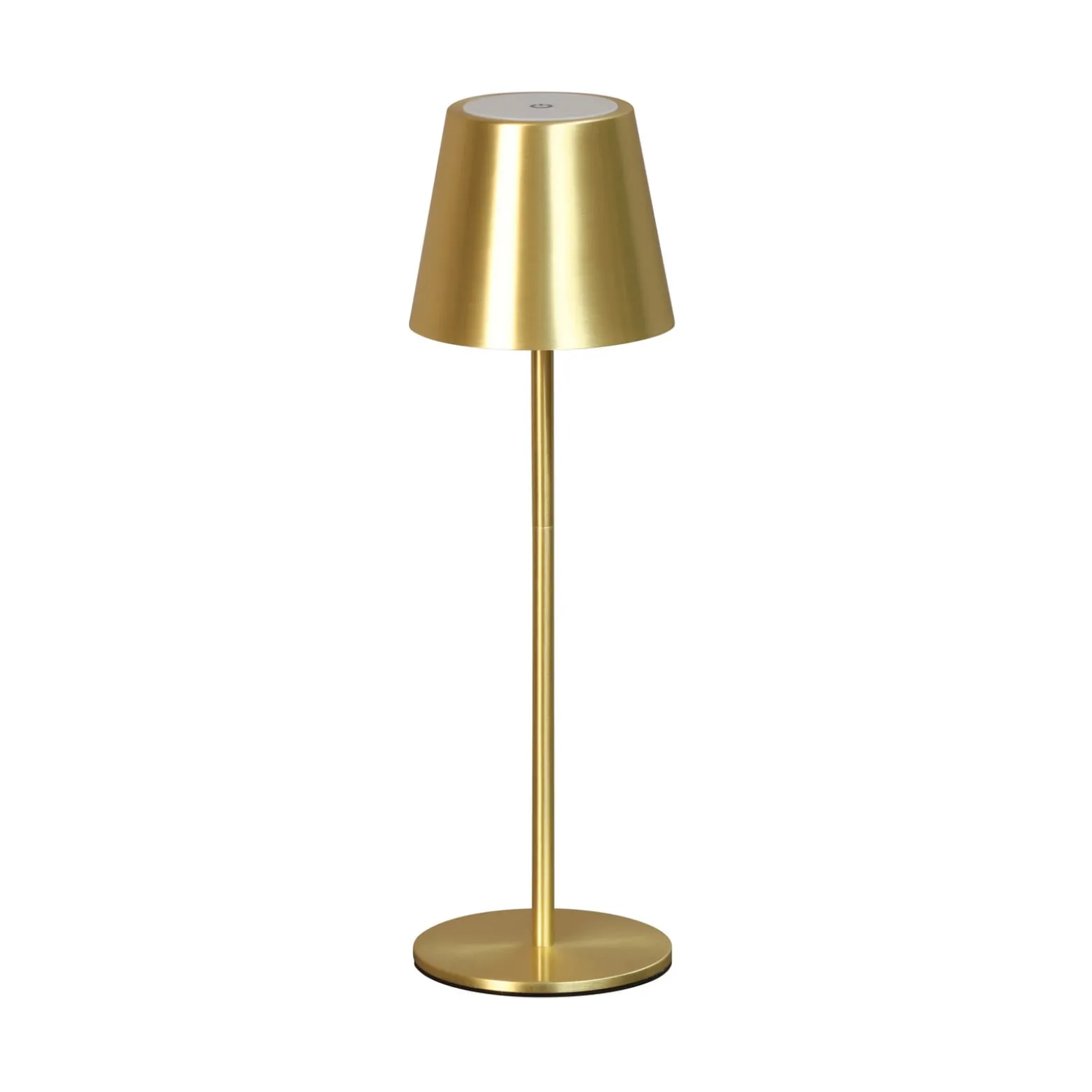 LED-Akku-Tischleuchte Viletto, messingfarben, IP54