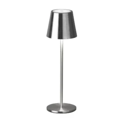 LED-Akku-Tischleuchte Viletto, nickelfarben, IP54