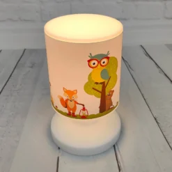 LED-Akku-Tischleuchte Waldtiere, USB, IP44