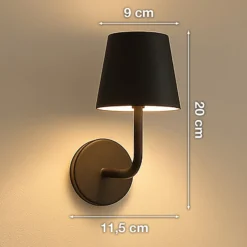 LED-Akku-Wandlampe Magnetic, schwarz, CCT, IP54, dimmbar
