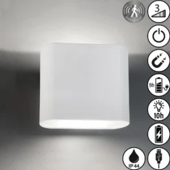 LED-Akkuwandlampe Magnetic, weiß, up & down, Breite 10 cm