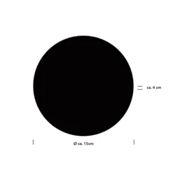 LED-Akku-Wandleuchte Sun-B, schwarz, Ø 15 cm, IP54, Dimmer