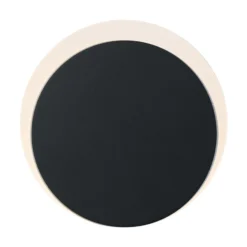 LED-Akku-Wandleuchte Sun-B, schwarz, Ø 15 cm, IP54, Dimmer